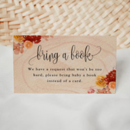 Tarjeta De Visita Fall Woodland Animals Bring a Book Enclosure Card