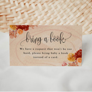 Tarjeta De Visita Fall Woodland Animals Bring a Book Enclosure Card