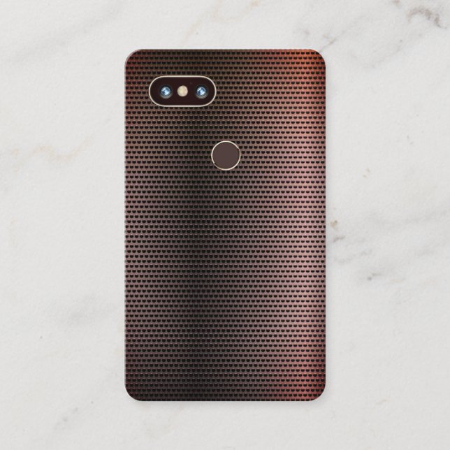 Tarjeta De Visita Falsa cubierta de acero metálica del teléfono y (Anverso)