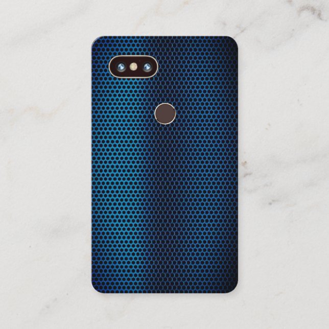 Tarjeta De Visita Falsa cubierta de acero metálica del teléfono y (Anverso)