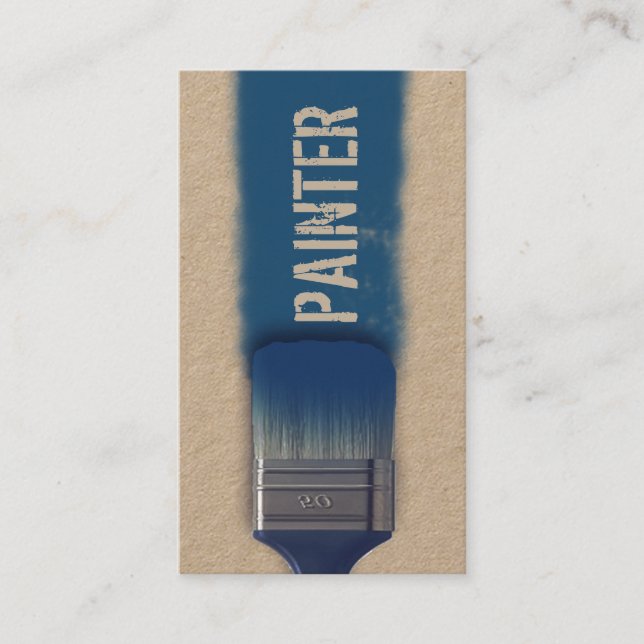 Tarjeta De Visita Falsa cubierta del rastro de la brocha (Anverso)