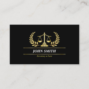 Tarjeta De Visita Falso abogado del profesional del laurel del libra