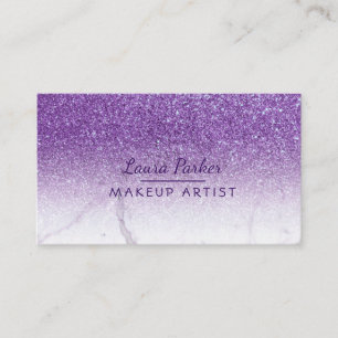 Tarjeta De Visita Falso artista de maquillaje de mármol del