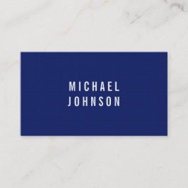 Tarjeta De Visita Falso azul de lino moderno elegante