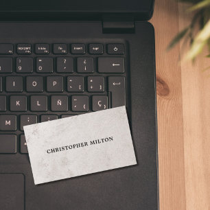 Tarjeta De Visita Falso consultor de piedra elegante simple de la