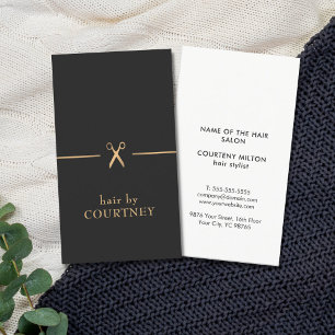 Tarjeta De Visita Falso estilista elegante elegante moderno del