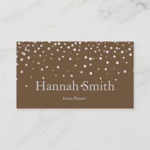 Tarjeta De Visita Falso glamoroso moderno y elegante llanura