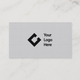 Tarjeta De Visita Falso gris de lino clásico con el logotipo