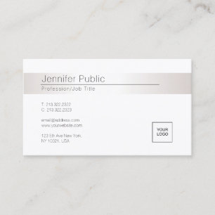 Tarjeta De Visita Falso logotipo de moda de plata atractivo elegante