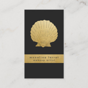 Tarjeta De Visita Falso mar moderno Shell del Relieve metalizado