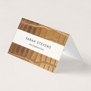 Tarjeta De Visita Falso modelo de la piel animal del cuero del