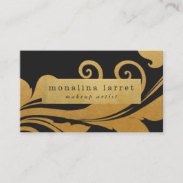 Tarjeta De Visita Falso modelo moderno del Flourish del Relieve