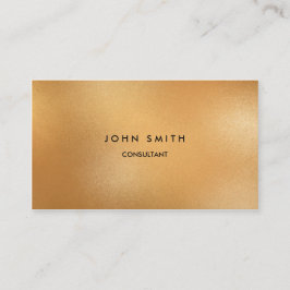Tarjeta De Visita Falso oro clásico, simple, bilateral