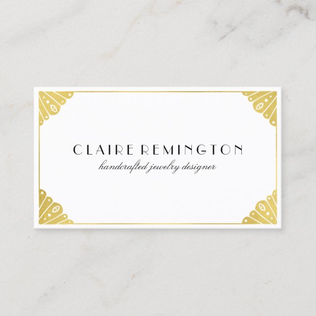 Tarjeta De Visita Falso Relieve metalizado dorado simplemente (Anverso)