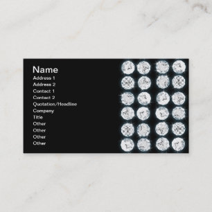 Tarjeta De Visita Falsos diamantes del negocio elegante