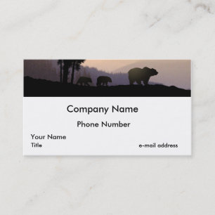 Tarjeta De Visita Familia del oso grizzly