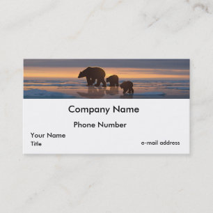 Tarjeta De Visita Familia del oso polar