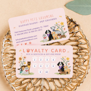 Tarjeta De Visita Familia mascota Cuidado de mascotas y fidelidad de