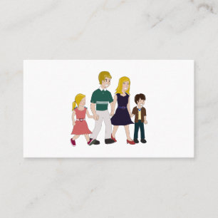 Tarjeta De Visita Familia ridículo feliz