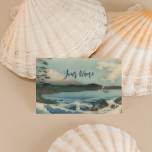 Tarjeta De Visita Famosa vista al mar japonesa