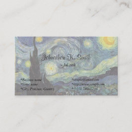Tarjeta De Visita Famoso arte fino Starry Night
