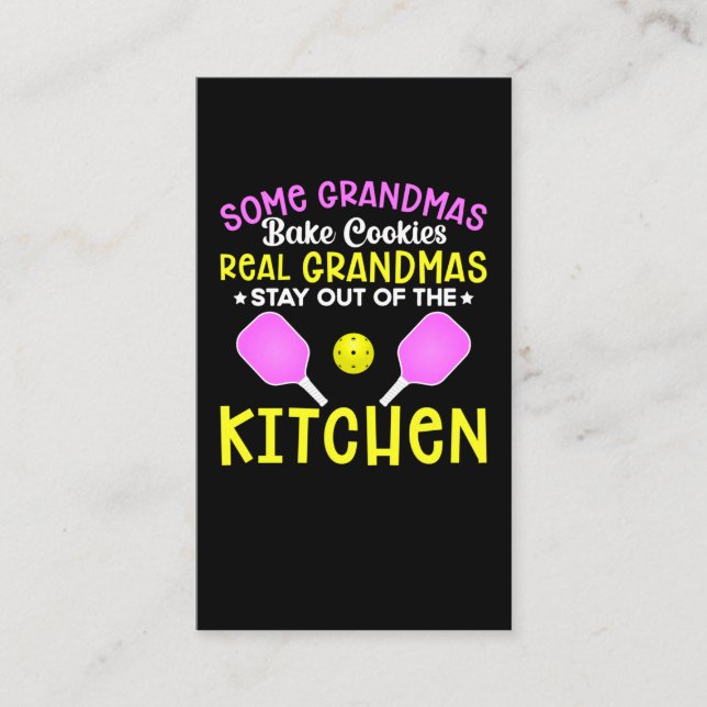 Tarjeta De Visita Famoso Grandma Sport Lover Abuela Pickleball (Anverso)