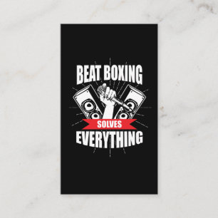 Tarjeta De Visita Fan divertida de Beatbox de la camiseta del boxeo