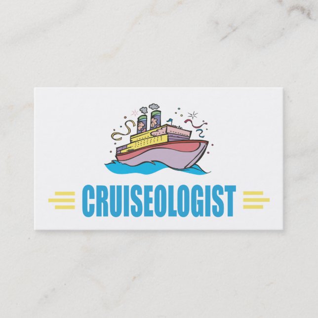 Tarjeta De Visita Fanático del viaje de crucero divertido (Anverso)