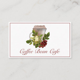 Tarjeta De Visita Fancy Coffink Bebe with Coffee Beans Business Card