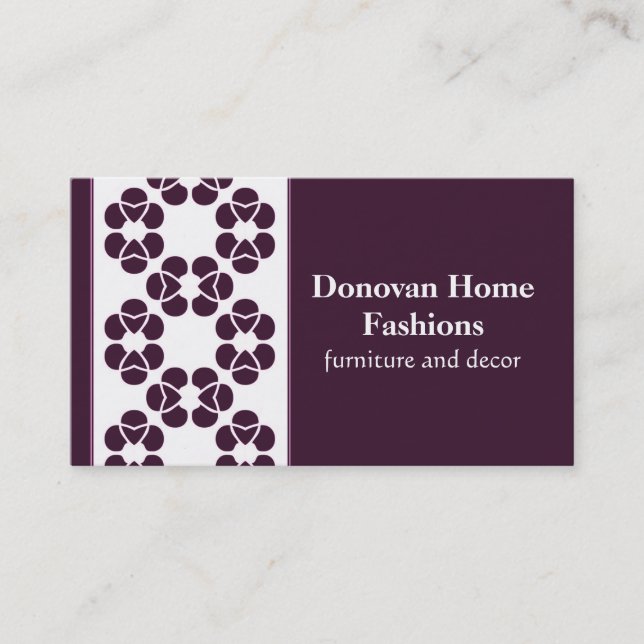 Tarjeta De Visita Fancy Diva Business Card, Purple (Anverso)
