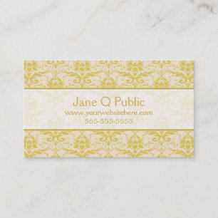 Tarjeta De Visita Fancy Gold Damask