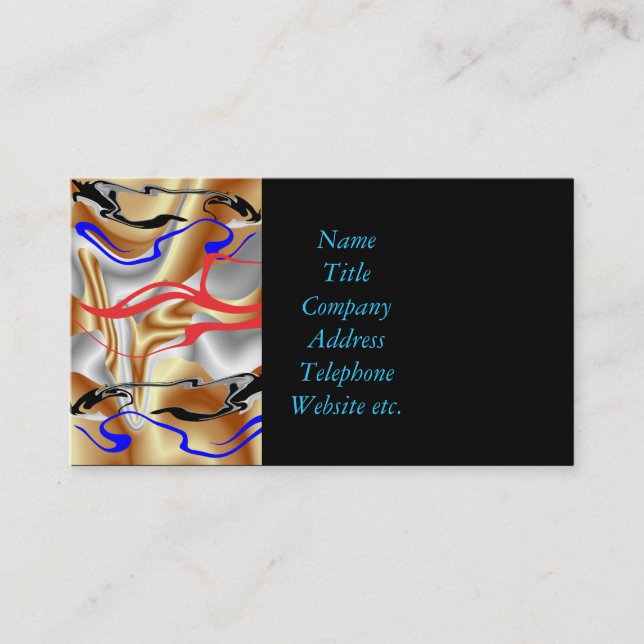 Tarjeta De Visita Fancy Gold Silver (Anverso)