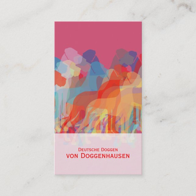 Tarjeta De Visita Fancy Great Danes (Anverso)