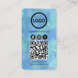 Tarjeta De Visita Fantasía acuarela azul claro Personalizados Tarjet