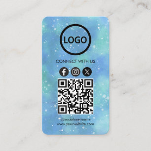 Tarjeta De Visita Fantasía acuarela azul claro Personalizados Tarjet