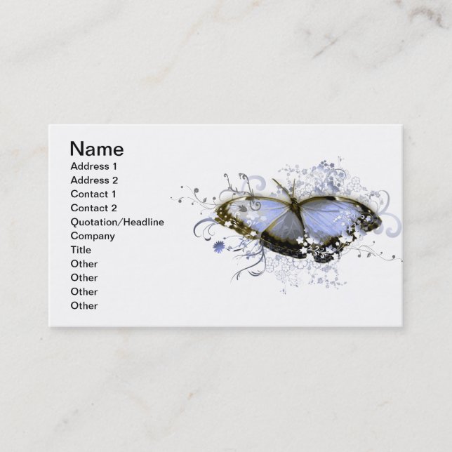 Tarjeta De Visita Fantasía azul (Anverso)