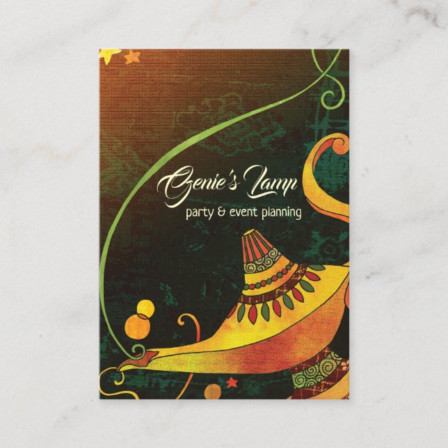 Tarjeta De Visita Fantasía de la Moda de la lámpara Genie (Anverso)