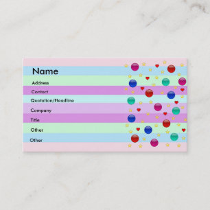 Tarjeta De Visita Fantasía de los colores