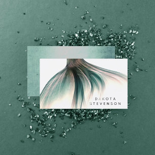 Tarjeta De Visita Fantasía de Mermaid Tail Marca Sage Green Luster