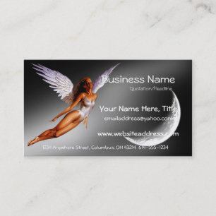 Tarjeta De Visita Fantasía de plata del ángel/tarjetas de visita de