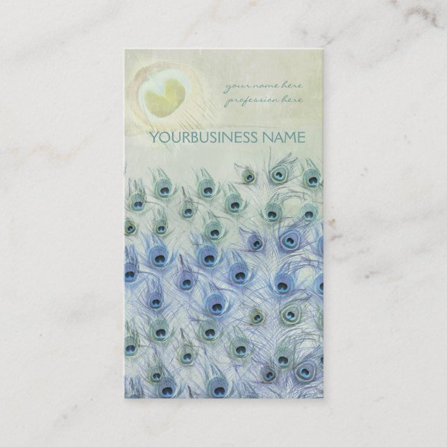 Tarjeta De Visita Fantasía del mar del pavo real (Anverso)