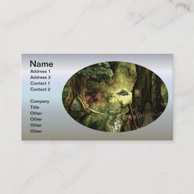 Tarjeta De Visita Fantasía en la Amazonía (Anverso)