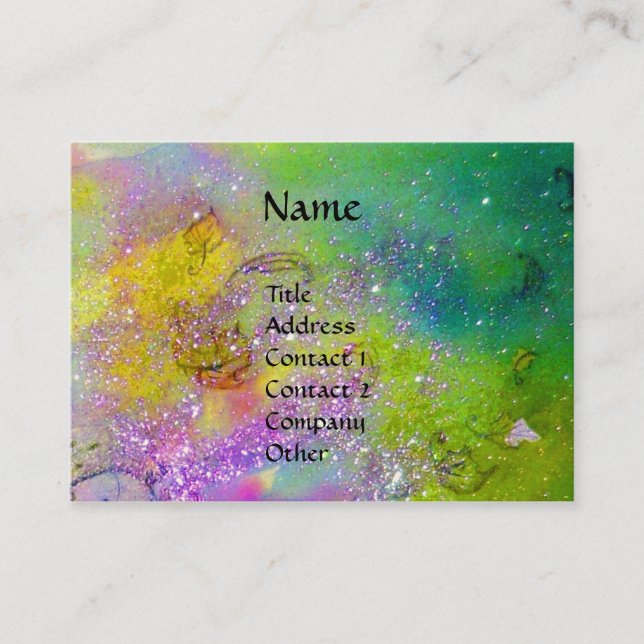 Tarjeta De Visita Fantasía Fantasía HERMOSA Y GRIFFIN acuarela (Anverso)