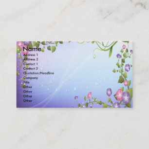 TARJETA DE VISITA FANTASÍA FLORAL PÚRPURA