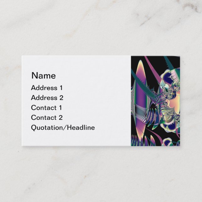 Tarjeta De Visita Fantasía oscura (Anverso)