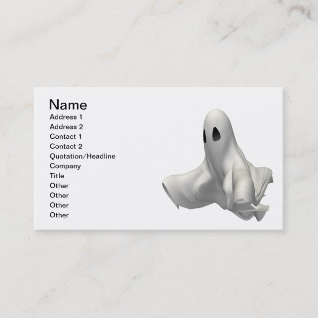 Tarjeta De Visita Fantasma (Anverso)