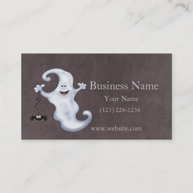 Tarjeta De Visita Fantasma de Halloween (Anverso)