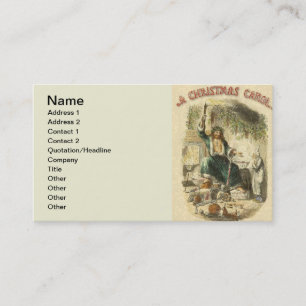 Tarjeta De Visita Fantasma de la Navidad Presente Scrooge