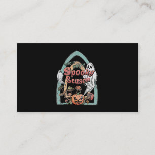 Tarjeta De Visita Fantasma Temporada Ghost Pumpkin Halloween Día 247