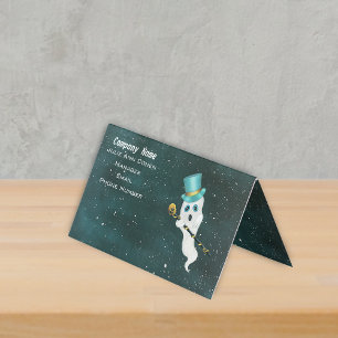 Tarjeta De Visita Fantasma vestido de gala Sombrero de copa Calavera